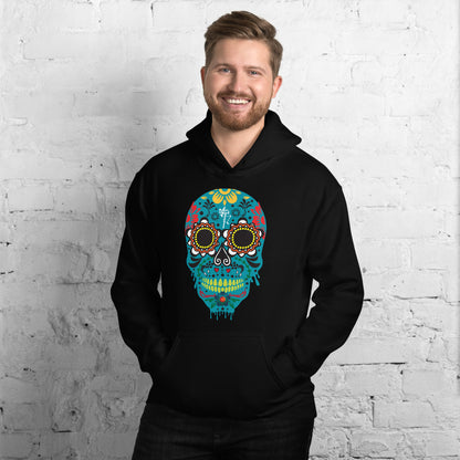 Dia de los Muertos Azul Unisex Hoodie