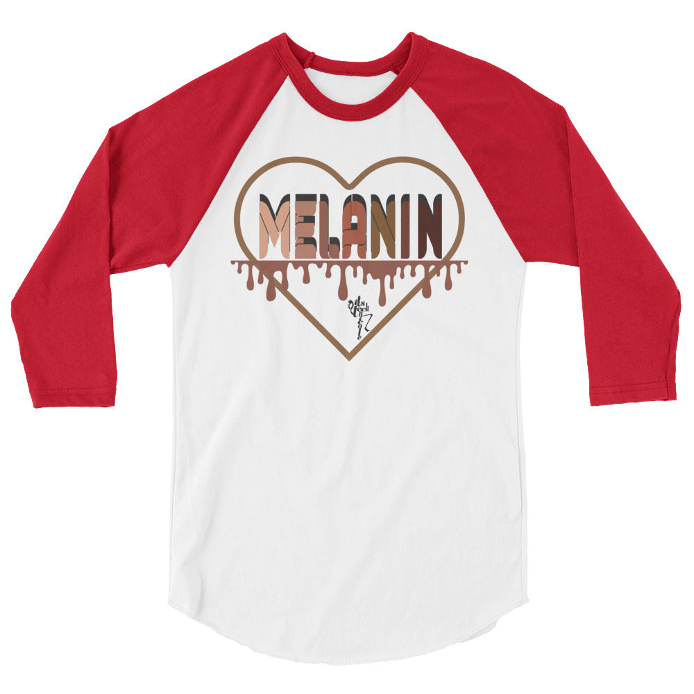 Melanin 3/4 sleeve raglan shirt