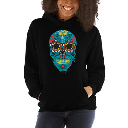 Dia de los Muertos Azul Unisex Hoodie