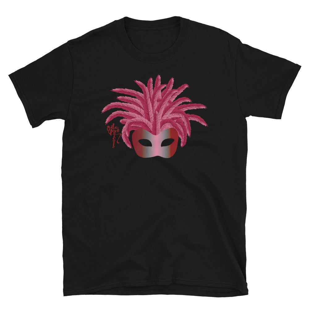 Mardi Gras Burgundy Mask (Unisex) T-Shirt