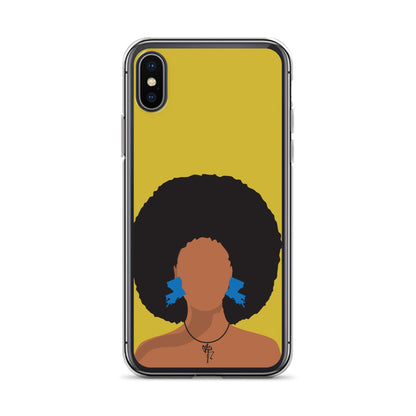 Melanin Poppin' with Louisiana Earrings iPhone Case