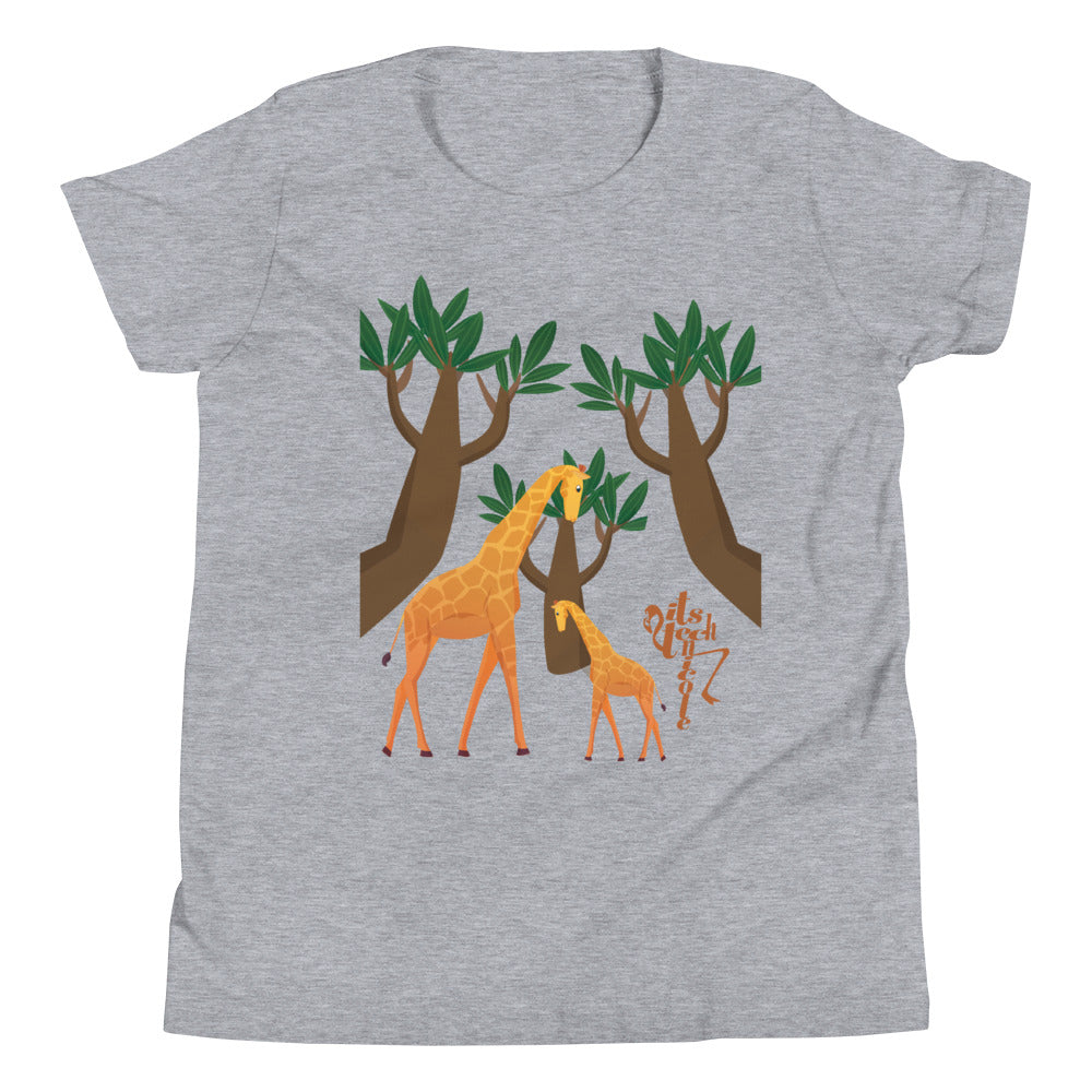 Giraffe Mama and Baby Youth Short Sleeve T-Shirt