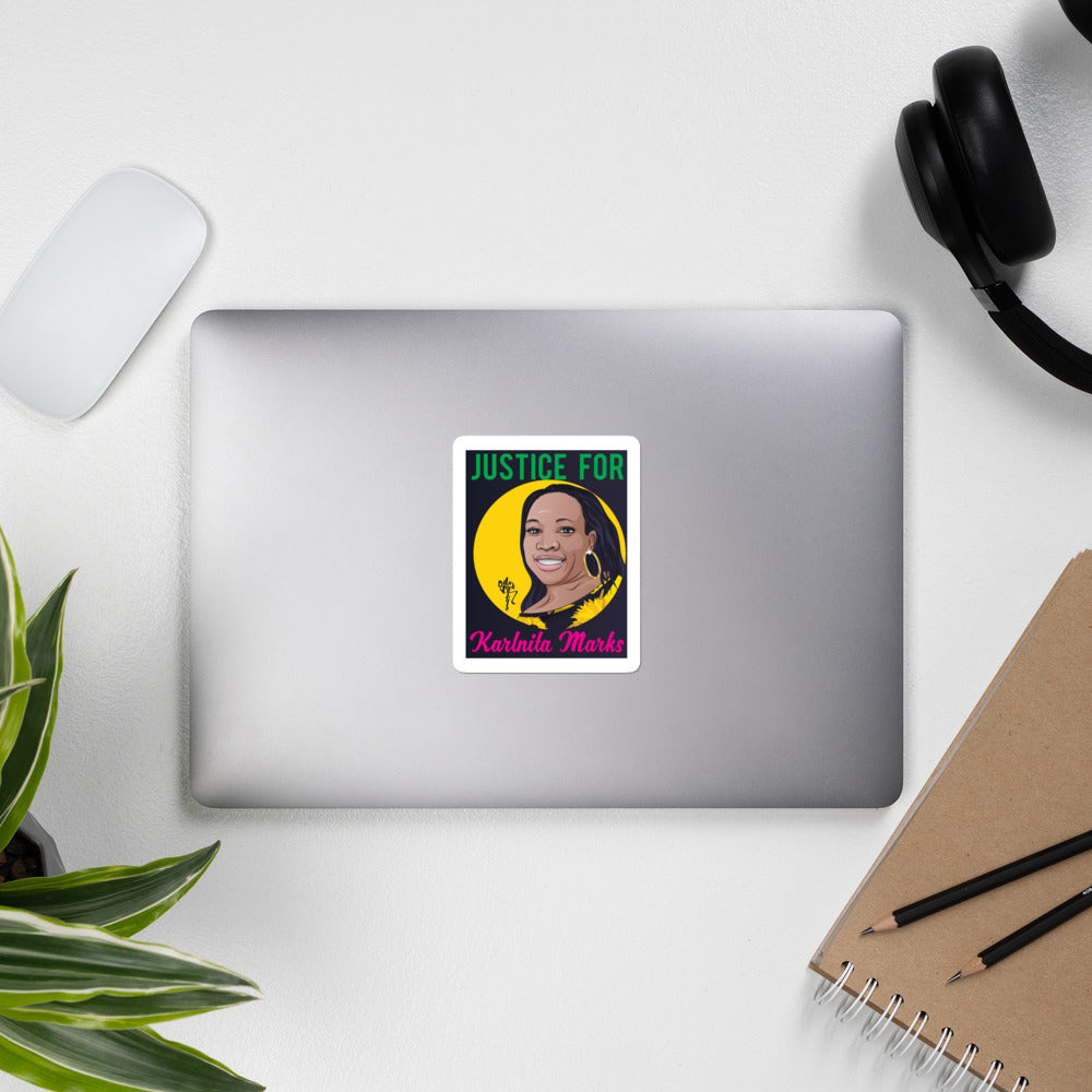 Justice for Karlnita Marks Bubble-free stickers