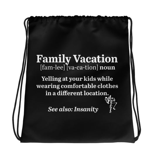 Family Vacation Drawstring bag