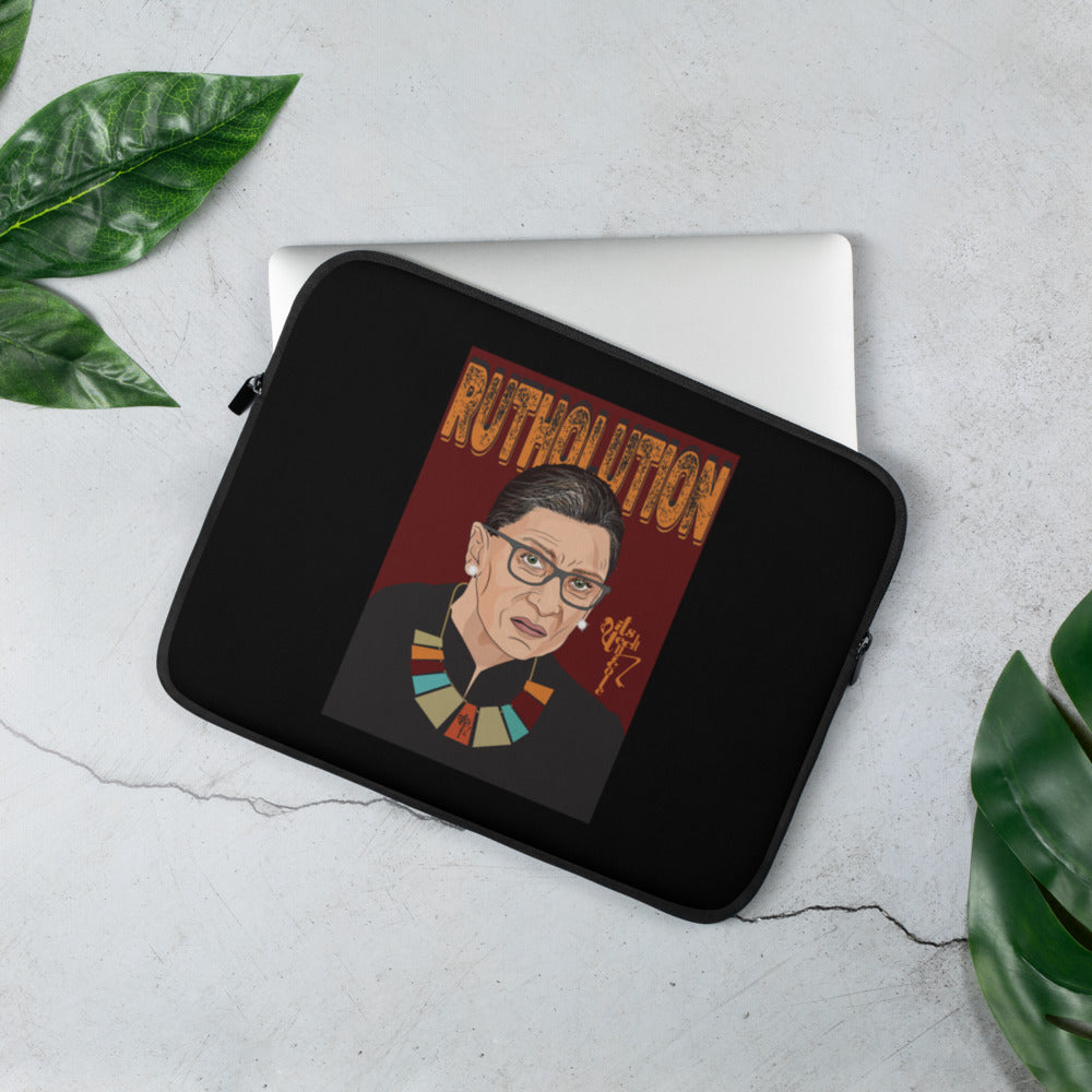 Ruth Bader Ginsburg Tribute Art Laptop Sleeve