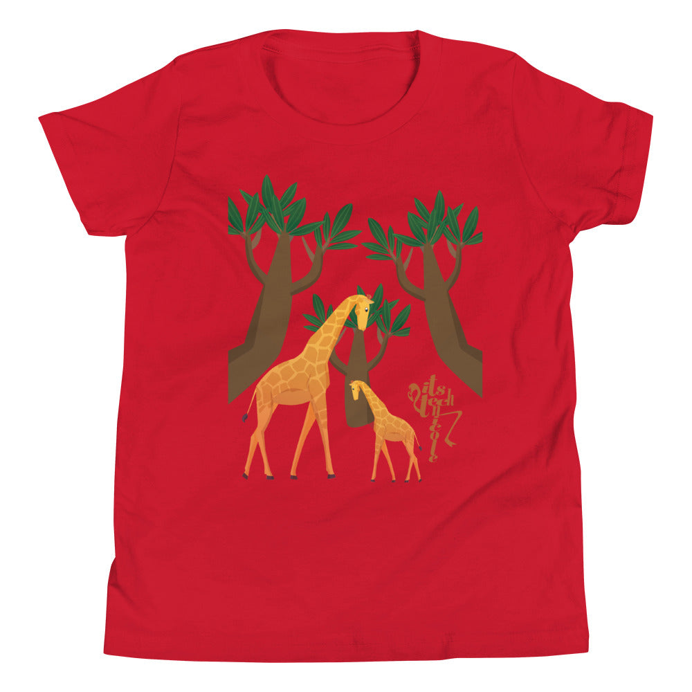 Giraffe Mama and Baby Youth Short Sleeve T-Shirt