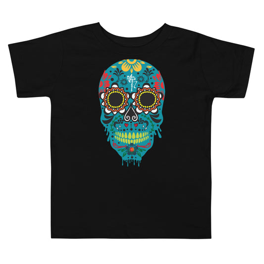 Dia de los Muertos Azul Toddler Short Sleeve Tee