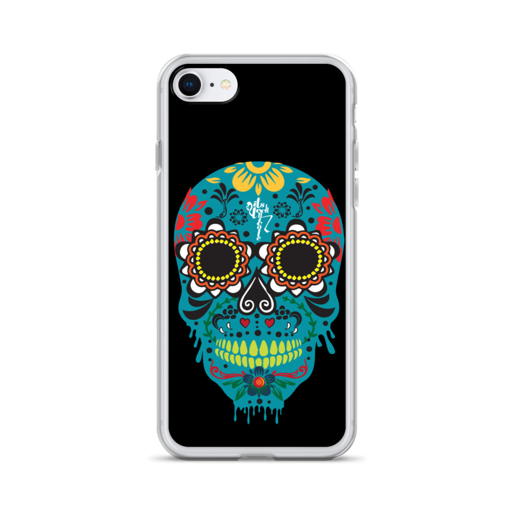 Dia de los Muertos Azul iPhone Case