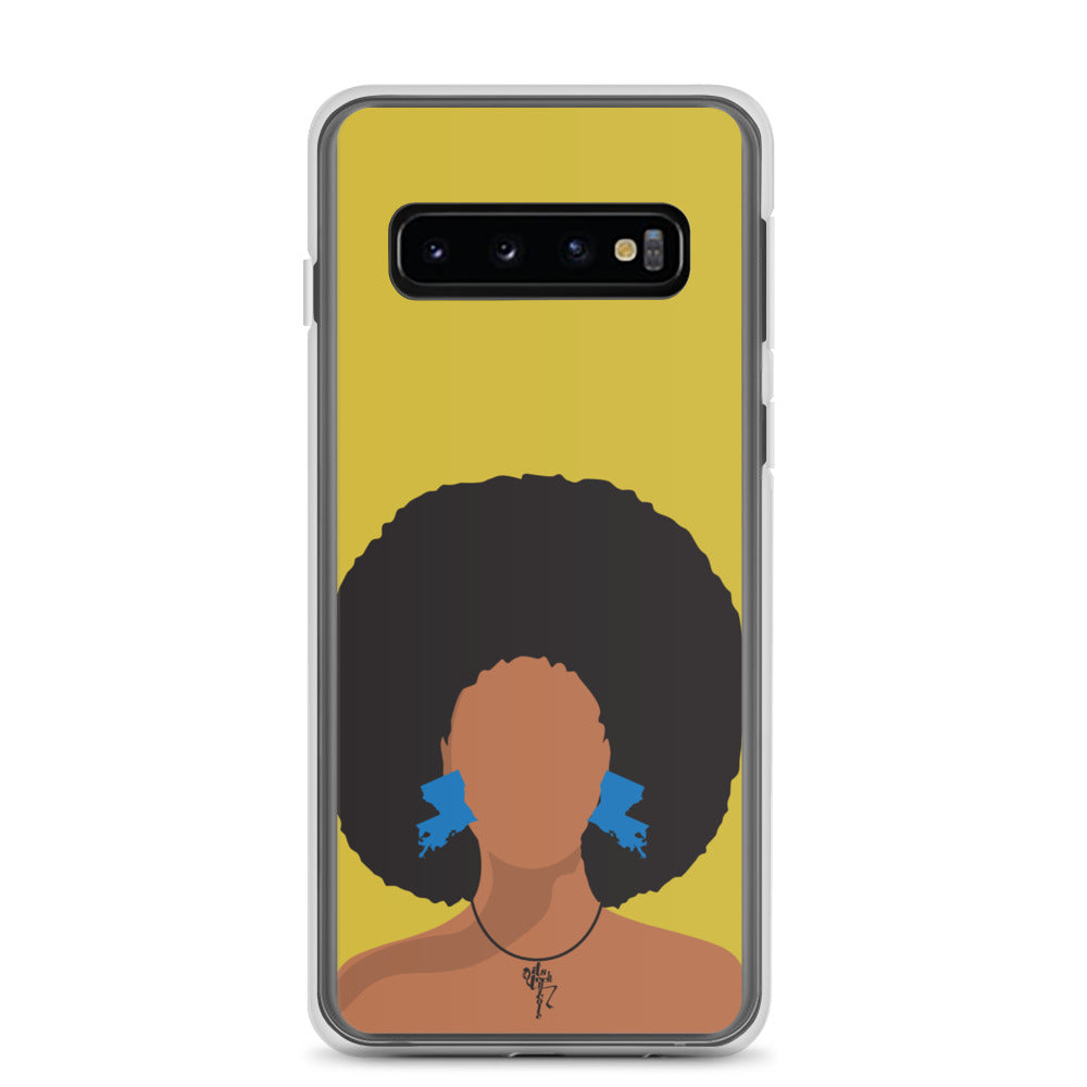 Melanin Poppin' with Louisiana Earrings Samsung Case
