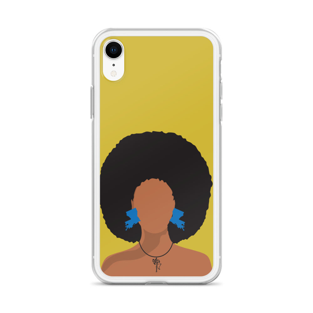 Melanin Poppin' with Louisiana Earrings iPhone Case