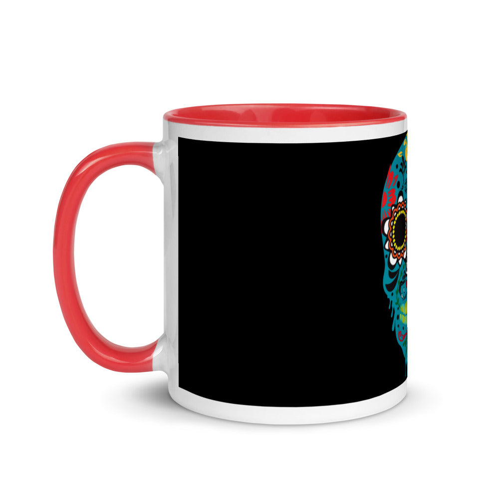 Dia de los Muertos Azul Mug with Color Inside
