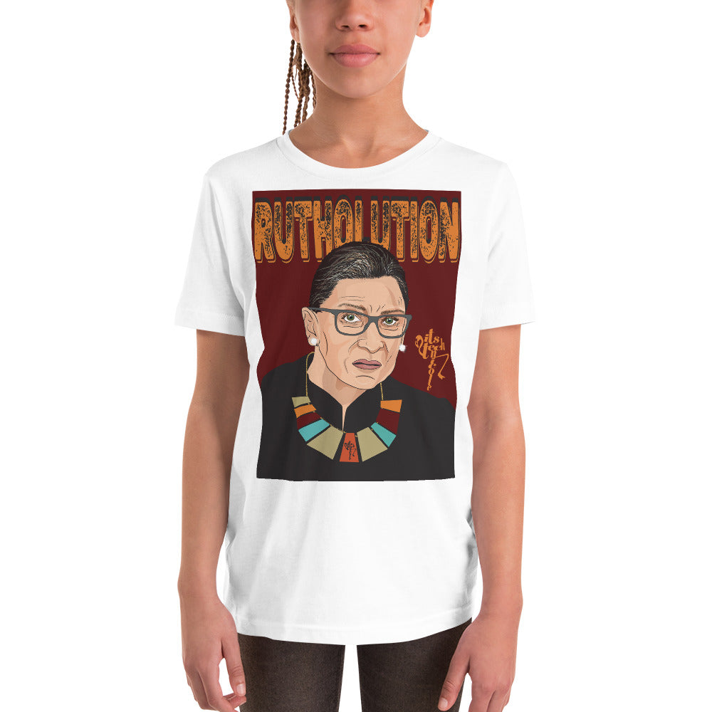 Ruth Bader Ginsburg Tribute Art Youth Short Sleeve T-Shirt