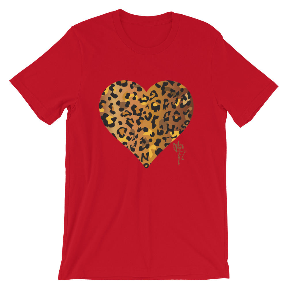 Leopard Heart Short-Sleeve Standard T-Shirt