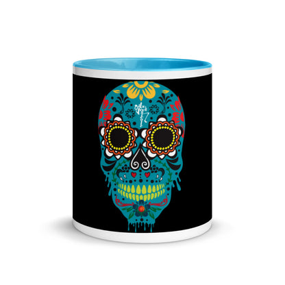 Dia de los Muertos Azul Mug with Color Inside