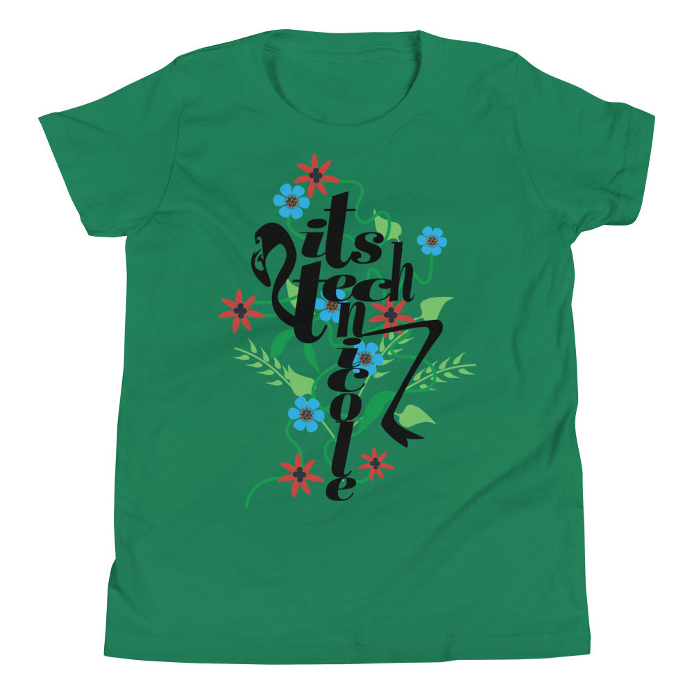 ItsTechnicole Floral Youth Short Sleeve T-Shirt