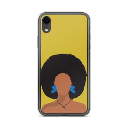 Melanin Poppin' with Louisiana Earrings iPhone Case