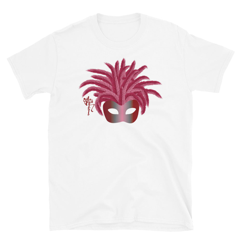 Mardi Gras Burgundy Mask (Unisex) T-Shirt