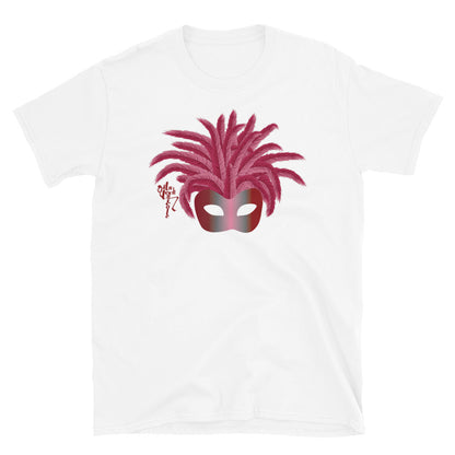 Mardi Gras Burgundy Mask (Unisex) T-Shirt