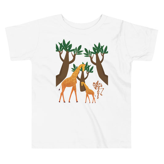 Giraffe Mama and Baby Toddler Short Sleeve Tee