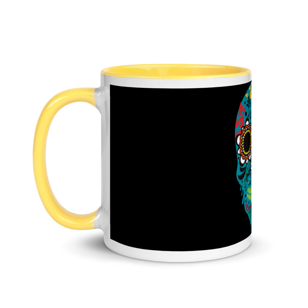 Dia de los Muertos Azul Mug with Color Inside