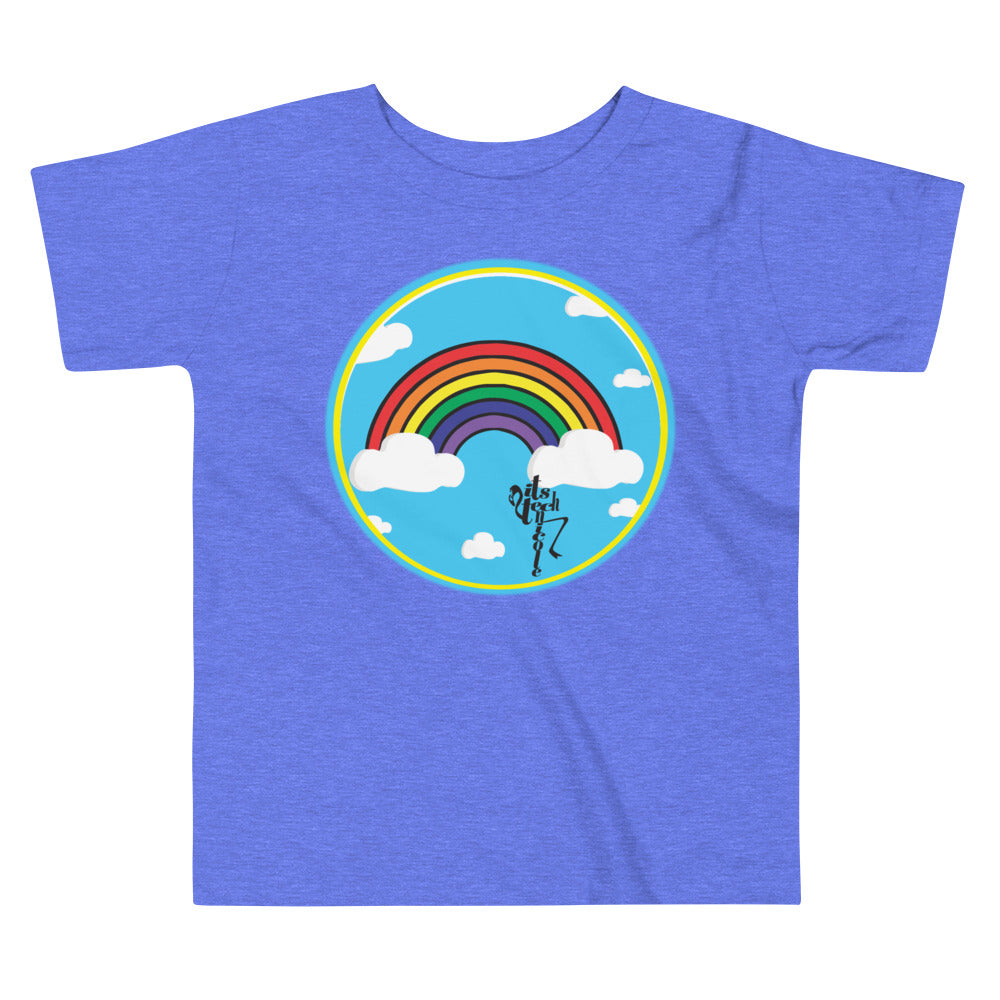 Rainbow and Clouds Toddler Short Sleeve Tee