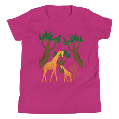 Giraffe Mama and Baby Youth Short Sleeve T-Shirt