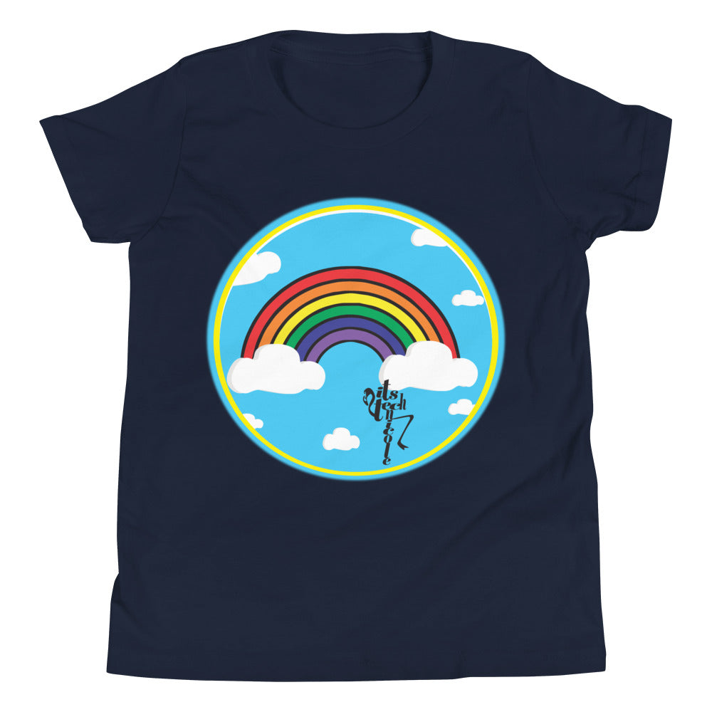 Rainbow and Clouds Youth Short Sleeve T-Shirt