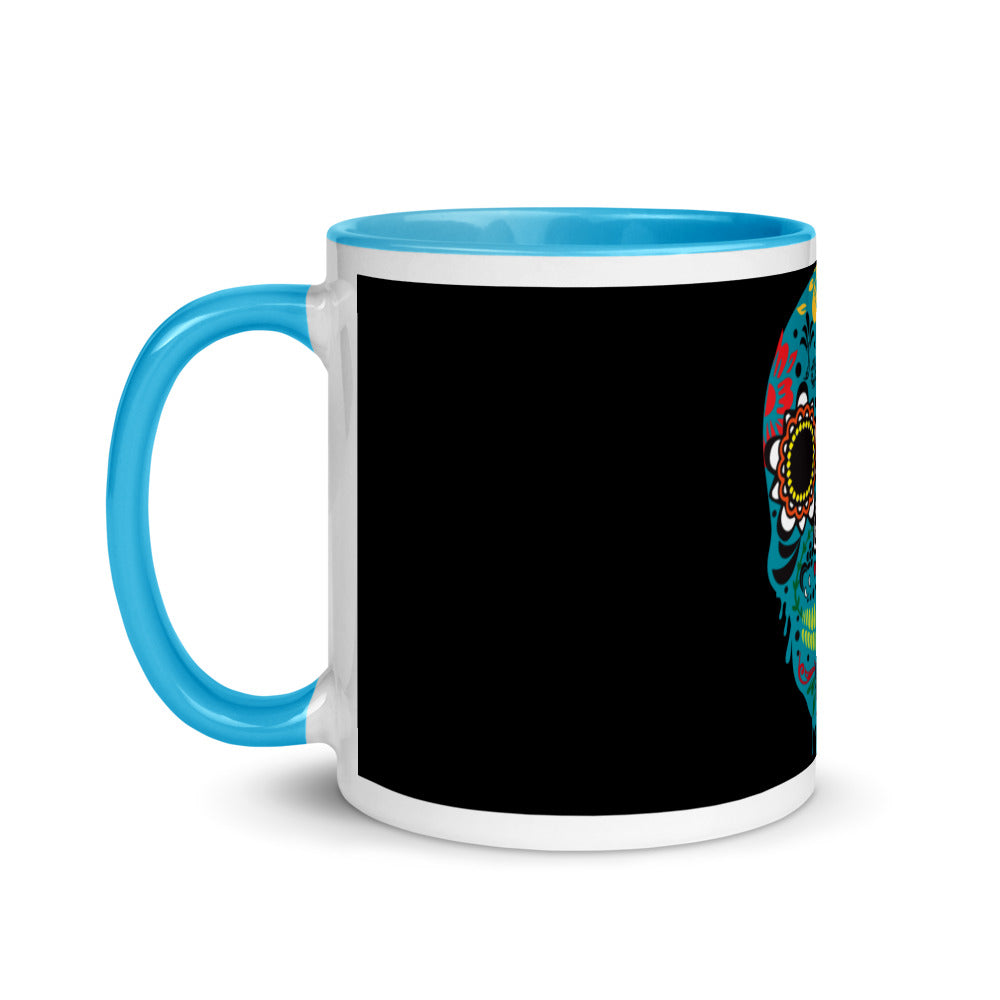Dia de los Muertos Azul Mug with Color Inside
