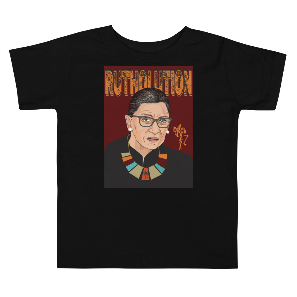 Ruth Bader Ginsburg Tribute Art Toddler Short Sleeve Tee