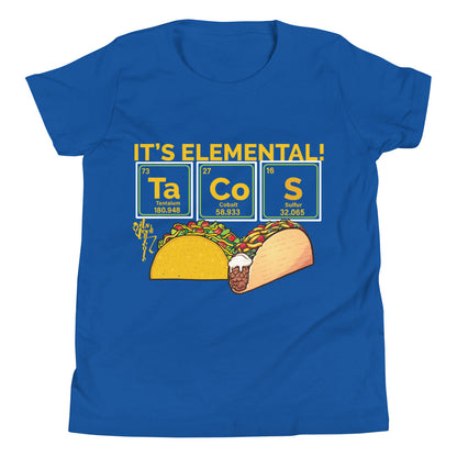 Tacos, It's Elemental Youth Short Sleeve T-Shirt