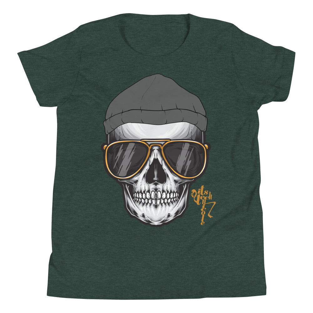 Skull and Beanie Youth Short Sleeve T-Shirt