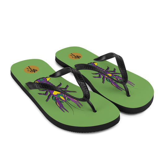 Mardi Gras Crawfish Flip-Flops