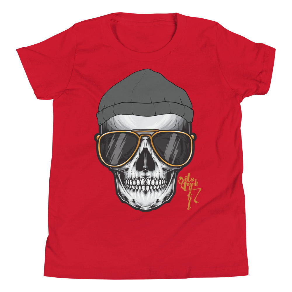 Skull and Beanie Youth Short Sleeve T-Shirt