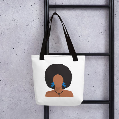 Melanin Poppin' with Louisiana Earrings Tote bag