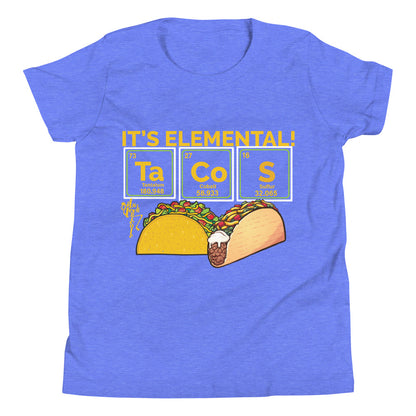 Tacos, It's Elemental Youth Short Sleeve T-Shirt