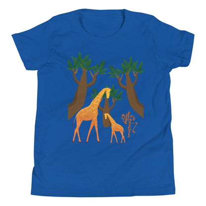 Giraffe Mama and Baby Youth Short Sleeve T-Shirt
