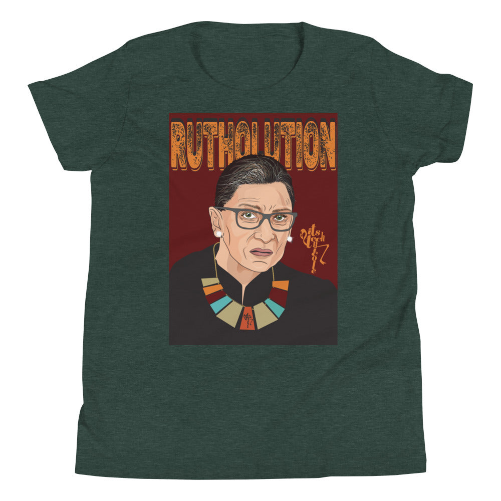 Ruth Bader Ginsburg Tribute Art Youth Short Sleeve T-Shirt
