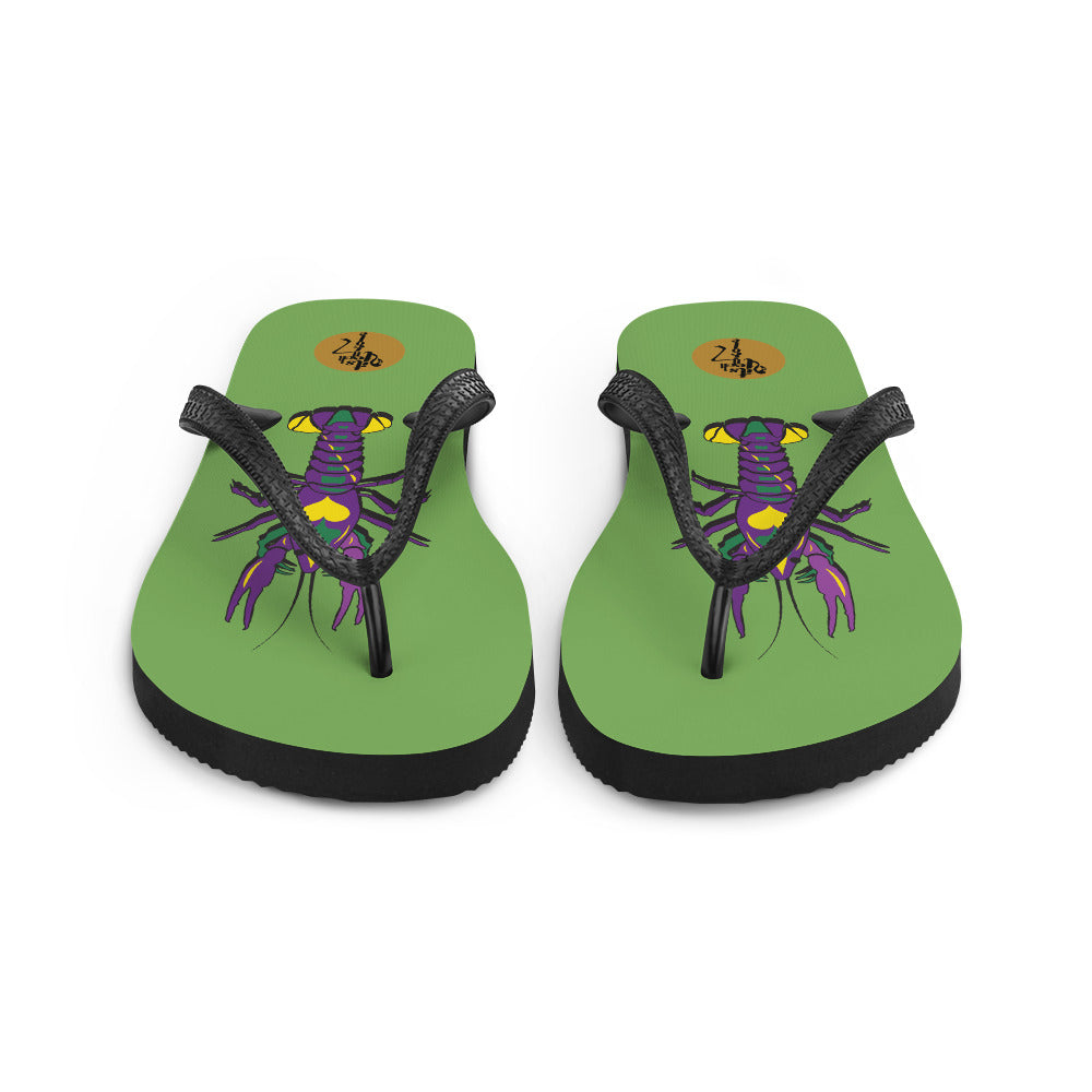 Mardi Gras Crawfish Flip-Flops
