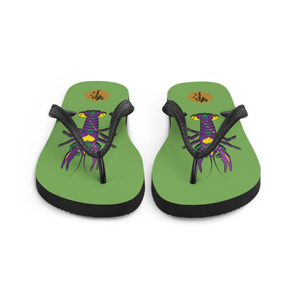 Mardi Gras Crawfish Flip-Flops