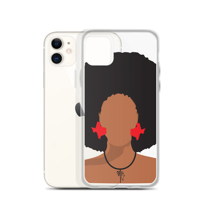 Melanin Poppin' with Texas Earrings iPhone Case