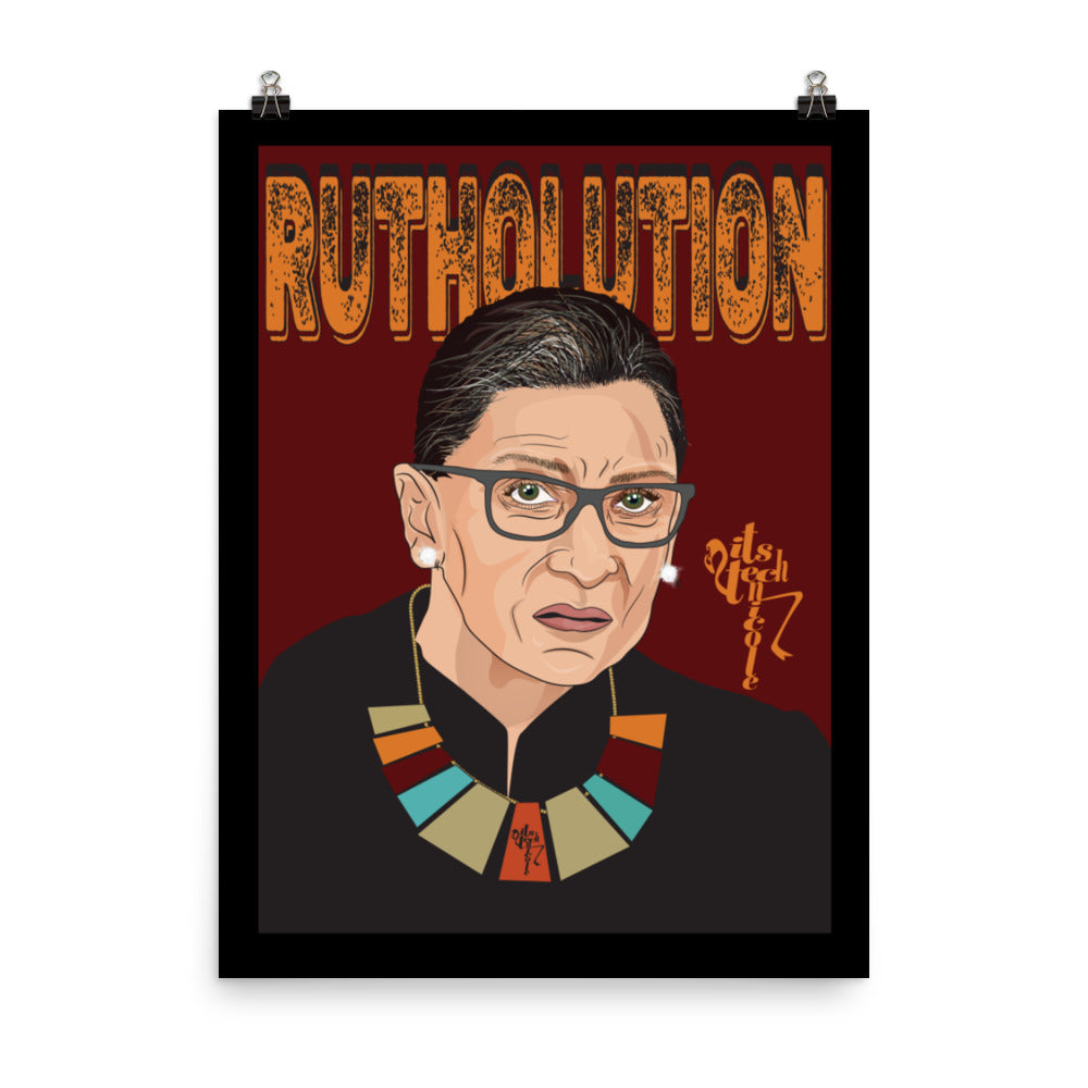 Ruth Bader Ginsburg Tribute Art Poster