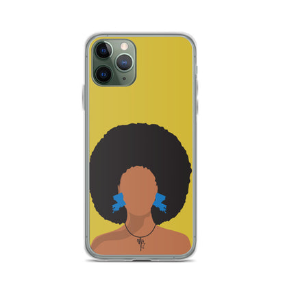 Melanin Poppin' with Louisiana Earrings iPhone Case