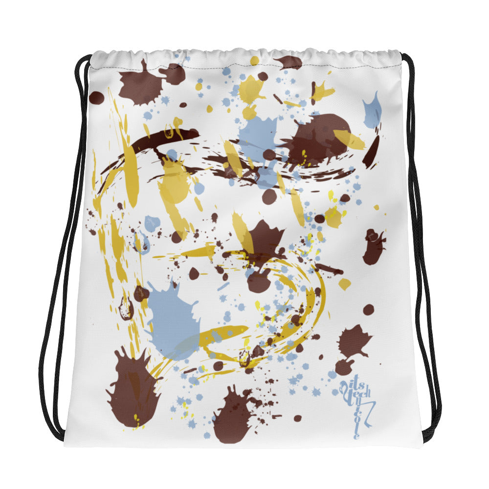 Art Inspired by Jordan 1 Mid SE Fearless Maison Chateau Rouge Drawstring bag