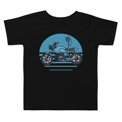 Motorcycle (Blue) Toddler Short Sleeve Tee
