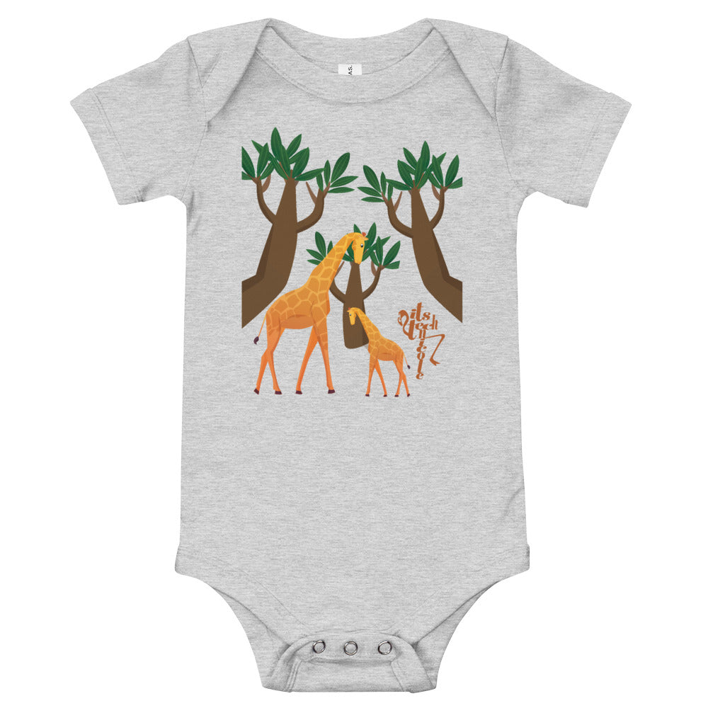 Giraffe Mama and Baby Onesie