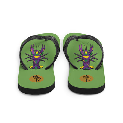 Mardi Gras Crawfish Flip-Flops