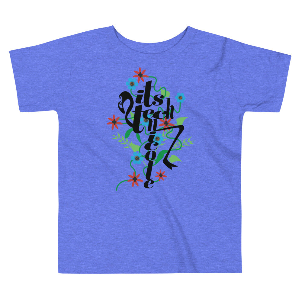 ItsTechnicole Floral Toddler Short Sleeve Tee