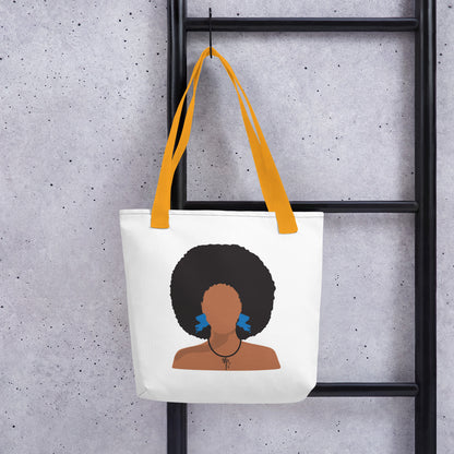 Melanin Poppin' with Louisiana Earrings Tote bag