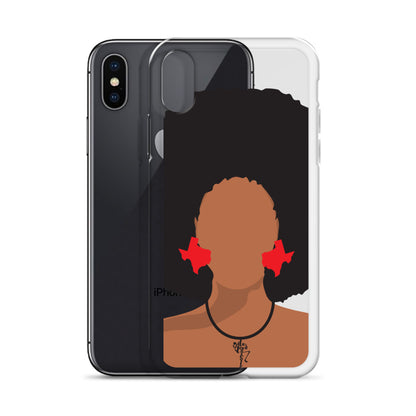 Melanin Poppin' with Texas Earrings iPhone Case
