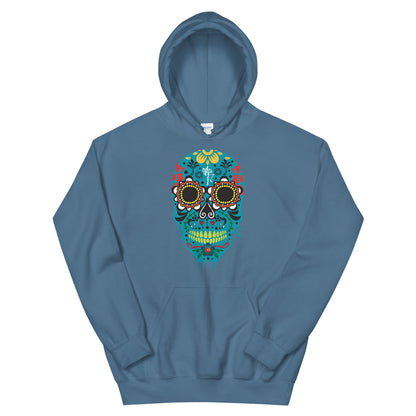 Dia de los Muertos Azul Unisex Hoodie